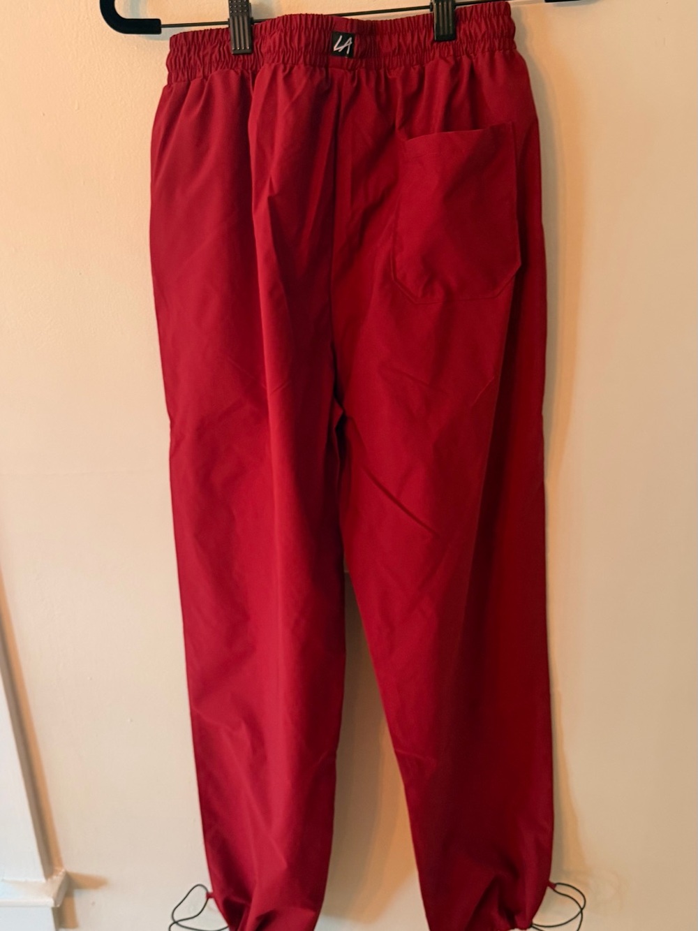 LA Designs Dance Pants Red Jogger Pants - Elastic Waist NWT AS